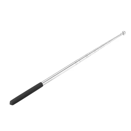 PATIKIL 5 Feet Telescopic Handheld Flagpole, Stainless Steel Extendable Retractable Baton Portable Guide Flag Pole for Tour Guides Teacher Pointer, Black