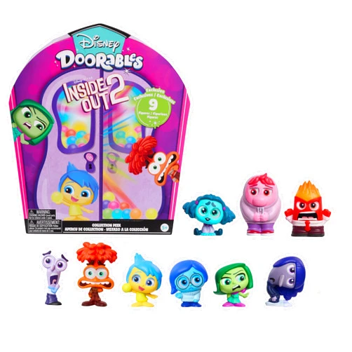 Just Play Disney Doorables Inside Out 2 Collection Peek, 9 Exclusive 1.5-inch Collectible Figurines, Kids Toys for Ages 5 Up by Just Play