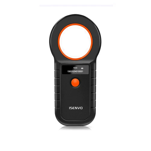 ISENVO Pet Micro Chip Reader Animal Lizard Snake Horse Cattle Pets Cat Dog RFID EMID Microchip Tag Scanner 134.2kHz 125kHz FDX-B(ISO 11784/11785) 15 Digits Pet Chip ID Scanner (190C)