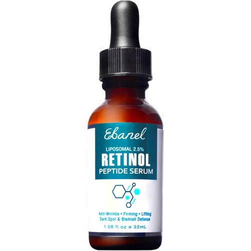 Ebanel Liposomal 2.5% Retinol Serum for Face with Hyaluronic Acid, Peptide, Vitamin C, Pore Minimizer Skin Tightening, Anti Aging Serum, Minimizes Wrinkles, Fine Lines, Age Spots