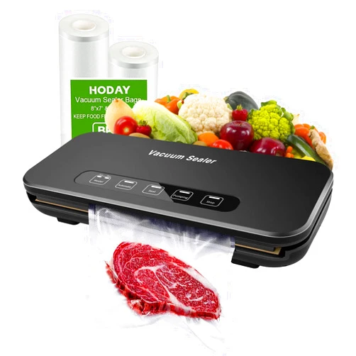 AimiaoROOG Automatic Food Sealing Machine (85kpa), Led Touch Food Sealing Machine With Built-In Cutter And Vacuum Sealer Bag, Air Sealing Dry/Wet/External Vacuum System Mode, Easy To Clean