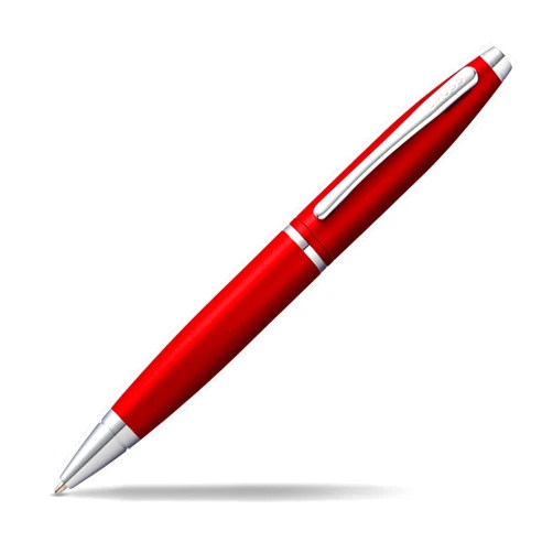 Cross Calais Refillable Ballpoint Pen Presented in a Luxury Gift Box - Medium Point, Black Ink, Matte Metallic Crimson