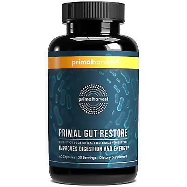 Primal Harvest Gut Restore with Prebiotics, Probiotics, and Postbiotics 1 Count (Pack of 1)