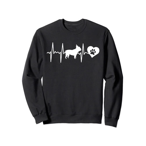 Französische Bulldoggen Geschenkideen Französische Bulldogge Herzschlag Hunderasse Hunde Geschenk Sweatshirt