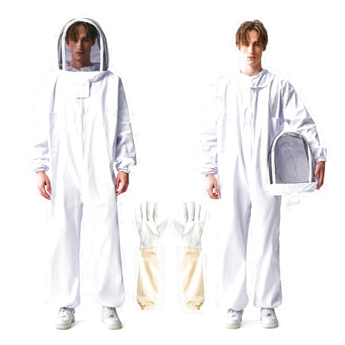 Pwem Bee Suit for Men Women, Beekeeping Suit Beekeeper Suit with Bee Keeping Glove &Ventilated Hood Bee Keeping Starter Kit