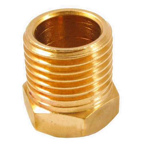Forney 75536 Brass Fitting, Bushing, 3/8-Inch Female NPT to 1/2-Inch Male NPT