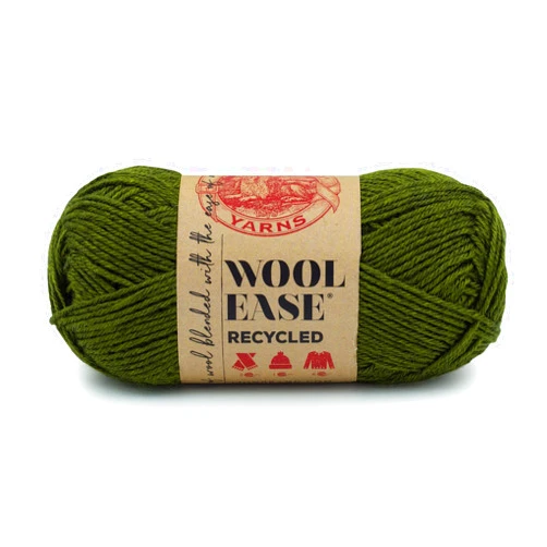 Lion Brand Yarn Wool-Ease Recycled Yarn, 1 Pack, Olive