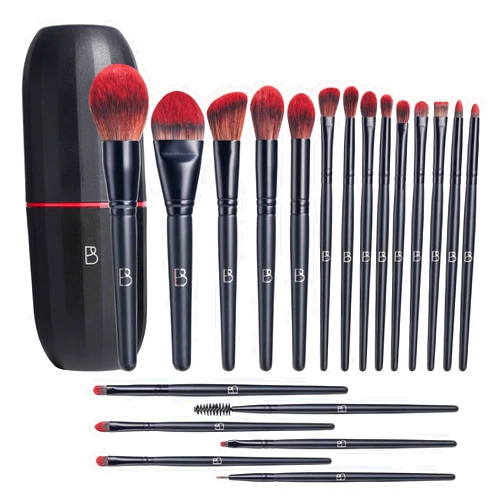 BS-MALL Makeup Brushes Set Professional – 20Pcs Premium Synthetic Foundation Powder Concealers Eye shadows Blush Makeup Brushes with Black case
