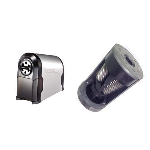 Bostitch Office SuperPro Glow Extra Heavy Duty Commercial Classroom Electric Pencil Sharpener with Replaceable Cutter Cartridge System, 6-Hole, Silver/Black & Bostitch Replacement Cutter for EPS14HC