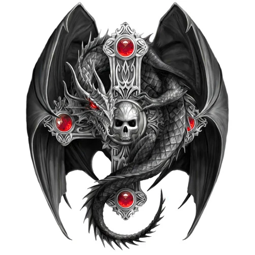 HOT STUFF MERCHANDISE Dragon Cross Anne Stokes DIE-Cut AUTO Sticker