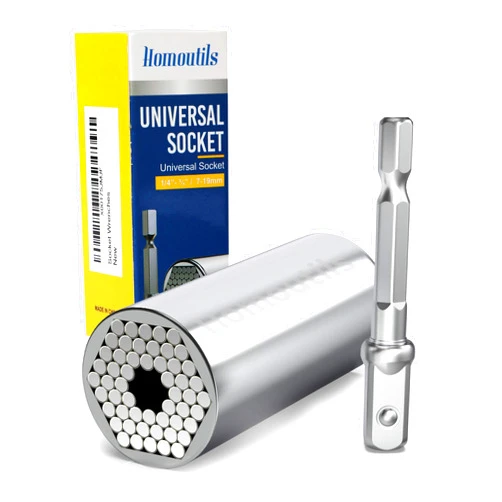 Homoutils Universal Socket Wrench Set - 7-19mm Stocking Stuffers for Men - Christmas Gift