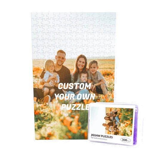 Hwyuqiya Custom Jigsaw Puzzle from Photo 300/500/1000 Pieces Personalized Picture Puzzle for Adult Teens Kids, Family, Wedding, Christmas, Thanksgiving Gifts, w/Plastic Storage Box (Portrait 300PCS)