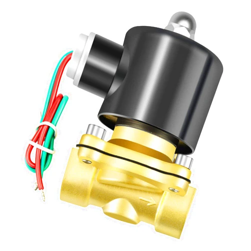TAILONZ PNEUMATIC 3/4 Inch NPT 12V/24V/110V/220V Brass Electric Solenoid Valve 2W-200-20 Normally Closed Water, Air, Diesel Yellow