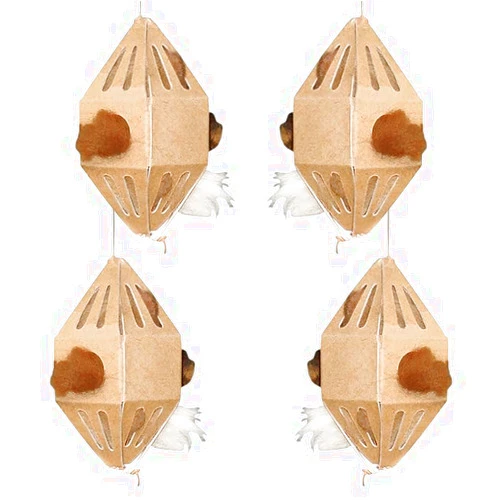 GreenBird Eco Friendly Nesting Material Holders with Natural Fibers, 4 Pack