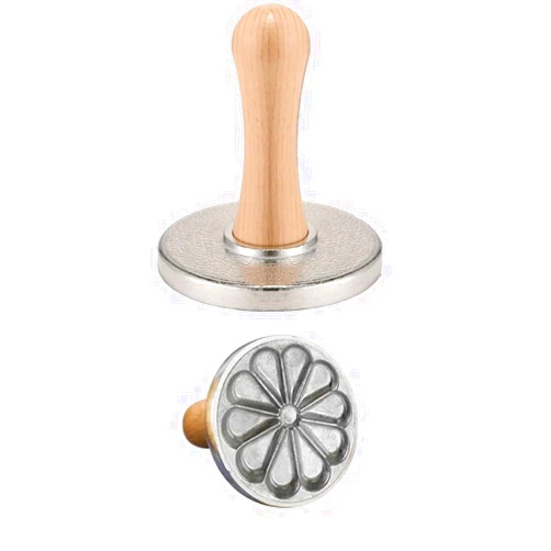 Zaoalife Cookie Stamps Wooden Handle Biscuit Mould Baking Tool Hand Press DIY Cookie Press Cutter Cookie Pressing Mould for DIY Baking Cake Pastry（3Inch）