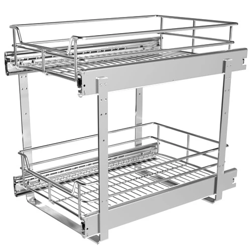 JOWBOOW 2-Tier Cabinet Pull Out Shelves (14