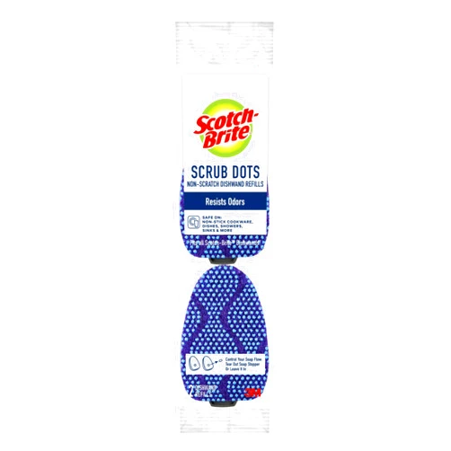 Scotch-Brite Scrub Dots Non-Scratch Dishwand Refill, Scrubs Fast. Rinses Clean. 2 Refills