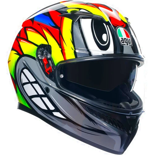 AGV K3 Birdy 2.0 Motorcycle Helmet Gray/Yellow/Red LG