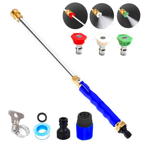 S POBEC 2024 Upgraded Jet Nozzle High Pressure Hose Nozzle for Garden Hose, Jetnozzle High Pressure Washer Tools With 3 Different Nozzles and Quick Connectors for Car Pet Patio Window Washing