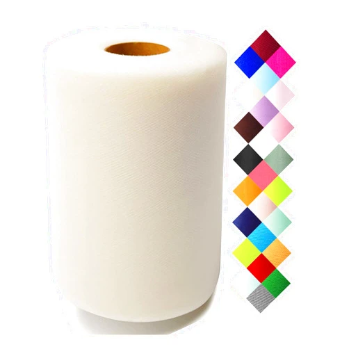 MIGLORIA Tulle Rolls Fabric 6 Inch by 100 Yards Ivory Tulle Spool for Tutu Table Skirt Wedding Gift Wrapping Party Decorations DIY Crafts Supplies