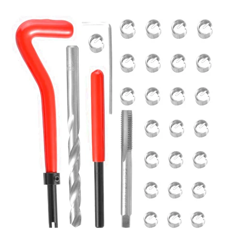 Rocaris 30 Pcs Thread Repair Kit, M8 x1.25mm Thread Repair Insert Kit Compatible Hand Tool Set for Auto Repairing