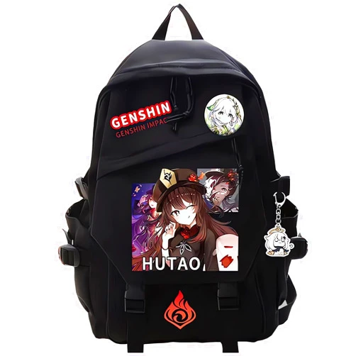 Dalicoter Genshin Impact Backpack Hutao Backpack Cute 3D Printed Daypack Laptop 17
