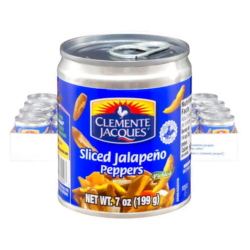 Clemente Jacques Sliced Jalapeño Peppers, 7 oz (Pack of 24)