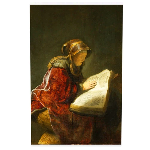 Yimissrui Rembrandt Canvas Print Wall Art - The Prophetess Anna Poster - Classic Fine Art Oil Paintings Reproduction Living Room Home Wall Decor Unfraemd (12x18in/30x45cm)