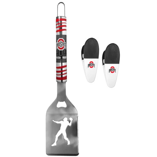 Siskiyou NCAA Ohio State Buckeyes Tailgater Spatula w/Chip Clips, One Size, Team Colors
