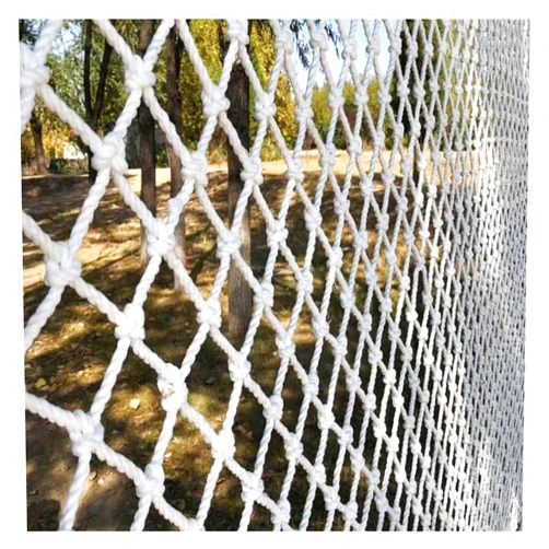 MYJIO Indoor and Outdoor Decorative Rope Netting Safety Net Strong and Wear-Resistant Mesh 6mm Thick, for Patio, Balcony Nylon Rope Net (Color : White5cm mesh, Size : 10x10m(33x33ft))