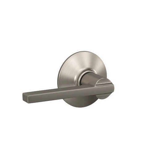 Schlage F10 LAT 619 Latitude Door Lever, Hall & Closet Passage Lock, Satin Nickel