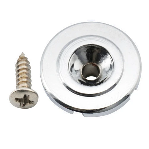 Musiclily Pro 19mm Steel Vintage Round Bass String Tree String Guide Retainer for Fender Precision Jazz Bass Electric Bass, Chrome