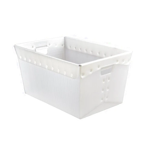 Diversiplast White Plastic Storage Totes and Stackable Storage Bins - Industrial Strength Containers for Organizing at the Office and Home - Holds Up To 80 Lbs - 23