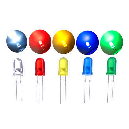 California JOS 50 PCS Colorful 5mm LED Light Diodes, LED Circuit Assorted Kit for Science Project Experiment (10pieces/Color)