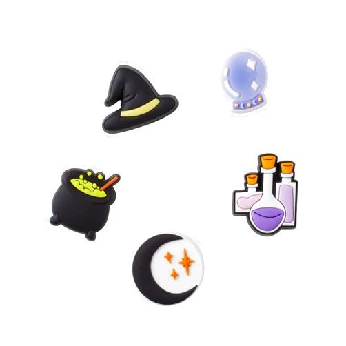 Crocs unisex-adult Jibbitz Shoe Charms - Halloween Multi Pack, Horror Charms