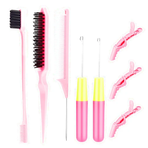 SWEET VIEW Crochet Hooks for Hair Set with 2pcs Different Size Crochet Needle, Latch Hook for Passion Twist Crochet Hair Extensions