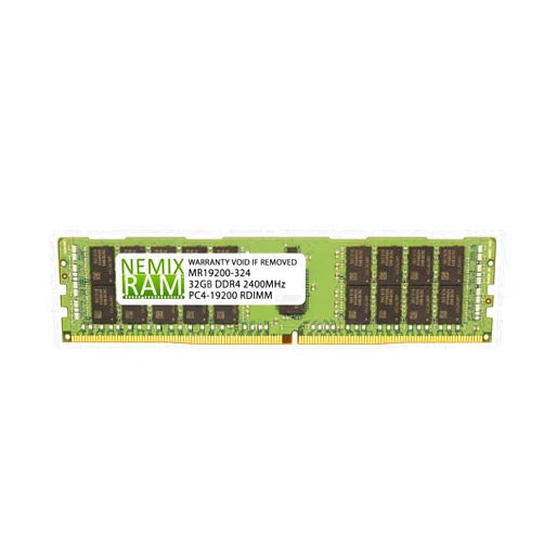 NEMIX RAM 32GB (1X32GB) DDR4 2400MHZ PC4-19200 2Rx4 1.2V 288-PIN ECC RDIMM Compatible with Dell PowerEdge R730 SNPCPC7GC/32G A8711888 Registered Server Memory
