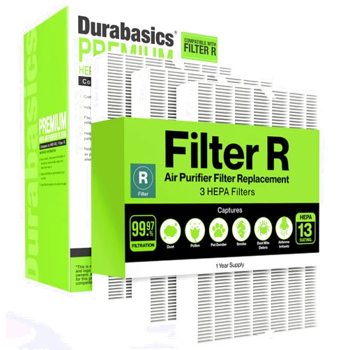 Durabasics 3 Pack of HEPA Filters Compatible with Honeywell Air Purifier Replacement Filters, Honeywell Air Purifier Filters, Honeywell Filter R, Honeywell HEPA Filter Replacement & Honeywell HPA300