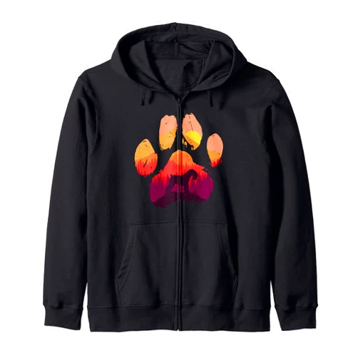 Pets Kerry Blue Terrier Paw Paw Kerry Blue Terrier Dog Mom Dad Men Women Zip Hoodie