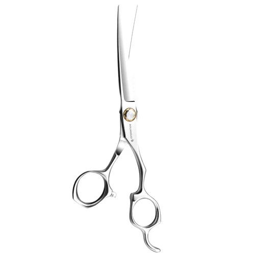 Nelannxi AOLANDUO 6 Inch Convex Edge Hair Scissors-Using Japanese AICHI Steel Handmade Hair Cutting Shears with Offset Handle for Salon Stylists Beauticians & Hairdresser