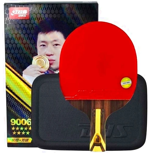 SPPHONEIX SPP DHS 9 Star H9006-CS Table Tennis Racket - Professional Ping Pong Bat with CS Handle for Superior Grip and Control - High Spin and Speed, Red & Black