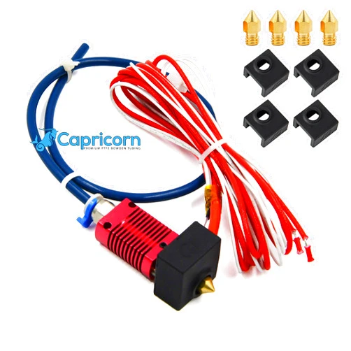 Creality Ender 3 /Pro/V2 3D Printer Assembled Extruder MK8 HotEnd Kit 24V with 0.4mm Nozzle Upgrade with Low Friction Creality-Capricorn Tubing