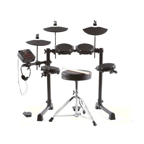 Alesis Drums Debut Kit – Kids Drum Set With 4 Quiet Mesh Electric Drum Pads, 120 Sounds, Drum Stool, Drum Sticks, Headphones and 100 Melodics Lessons
