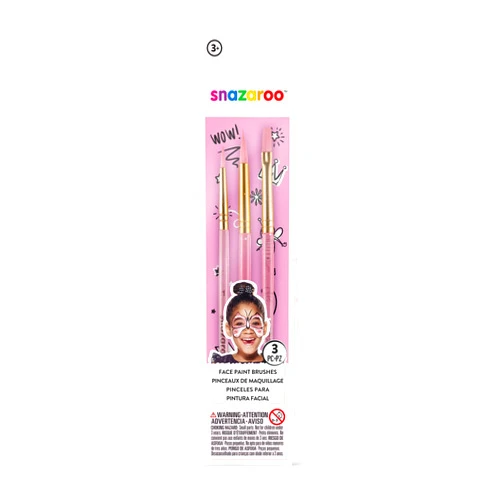 Snazaroo 3 Pack Fun Brush Set - Girls