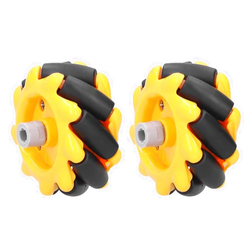 SALUTUYA 1 Pair Mecanum Wheels, Smart Robot 48MM Wheels Omni Directional Wheels, Smart Robot Car Chassis Kit DIY Toy Components