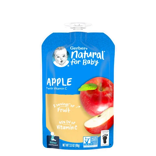 Gerber 2nd Foods Baby Food, Apple, 3.5 Oz Pouch (Pack of 12)