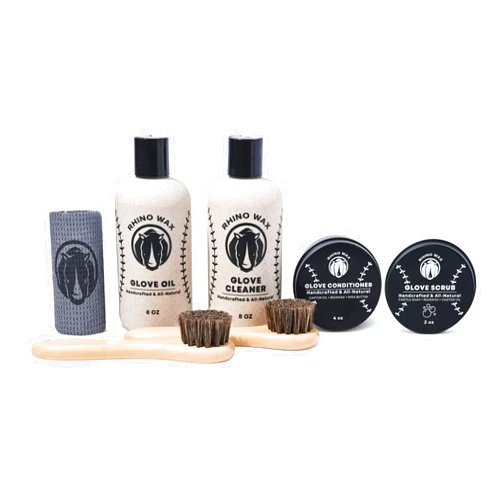 Rhino Wax Baseball Complete Kit Plus Baseball Glove Scrub