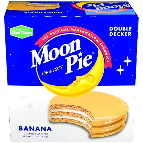 MoonPie Double Decker, Banana, 2.75 oz, 12 Count Pack