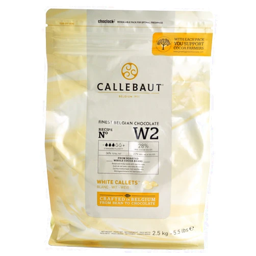 Callebaut W2 28% White Chocolate Callets 5.5 lbs