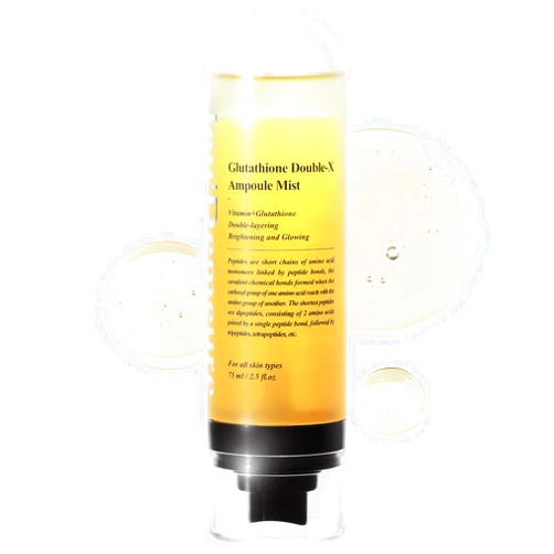 JEU'DEMEURE Glutathione Double-X Ampoule Luminous Dewy Skin Spray Korean Skin Care Mist Hydrating Face Moisturizer with 5% Niacinamide, Fermented Vitamin B for Antioxidant, Refined Skin, 2.5 fl.oz